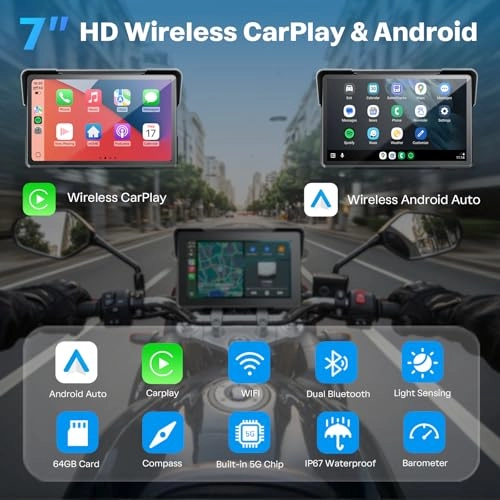 Motorcycle CarPlay Screen - 4K