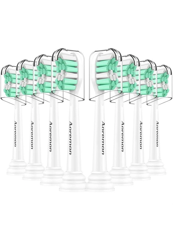 Aoremon Replacement Toothbrush Heads - 8 Count White