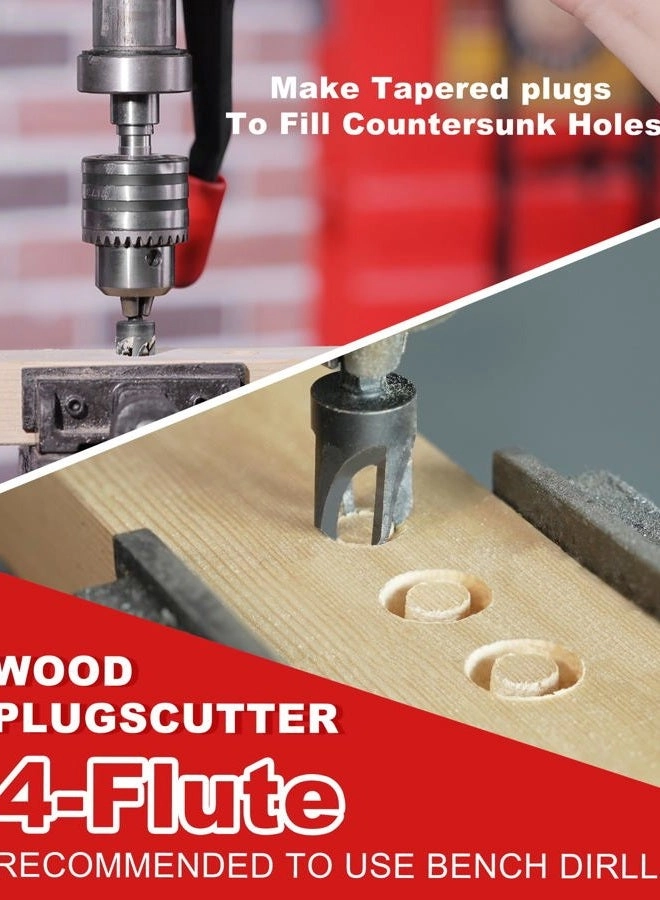 Countersink Drill Bit Set - 15PC With Wood Plug Cutter