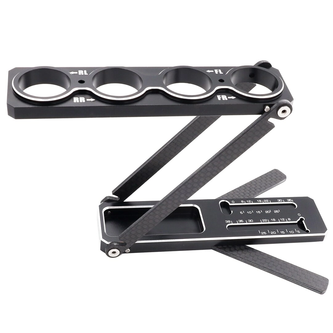 Hoplex Multi-Function Aluminum RC Car Shock Stand - Foldable CNC machined aluminum Compatible with 1/10 1/8