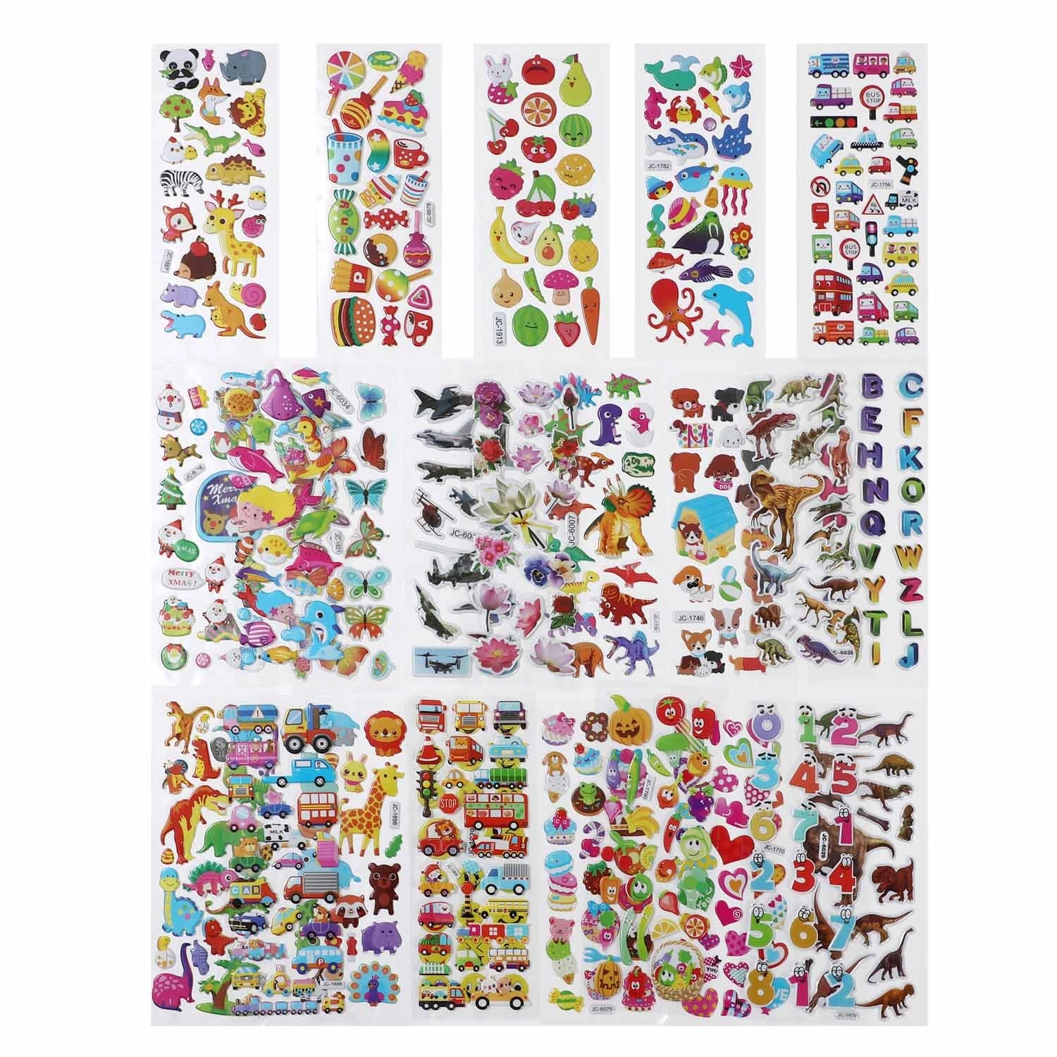 fngeen Dinosaur Sticker Book 500 pcs