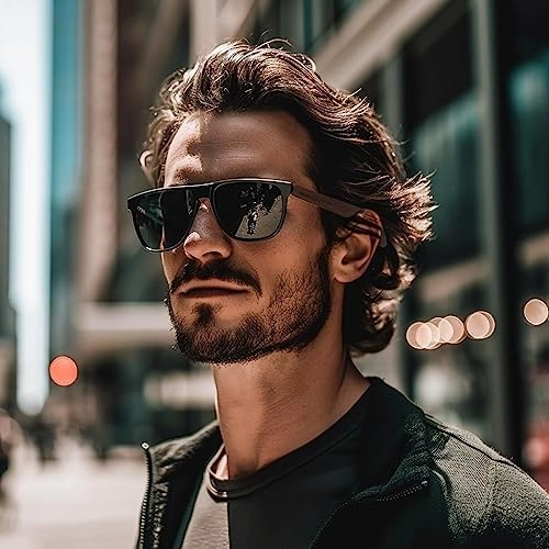 Retro Wood Polarized Sunglasses - 55mm