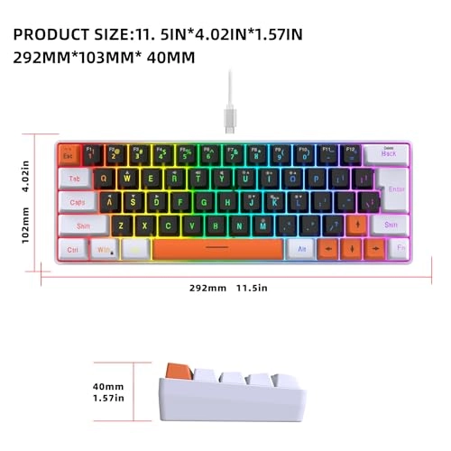 60% Wired Gaming Keyboard - USB-A