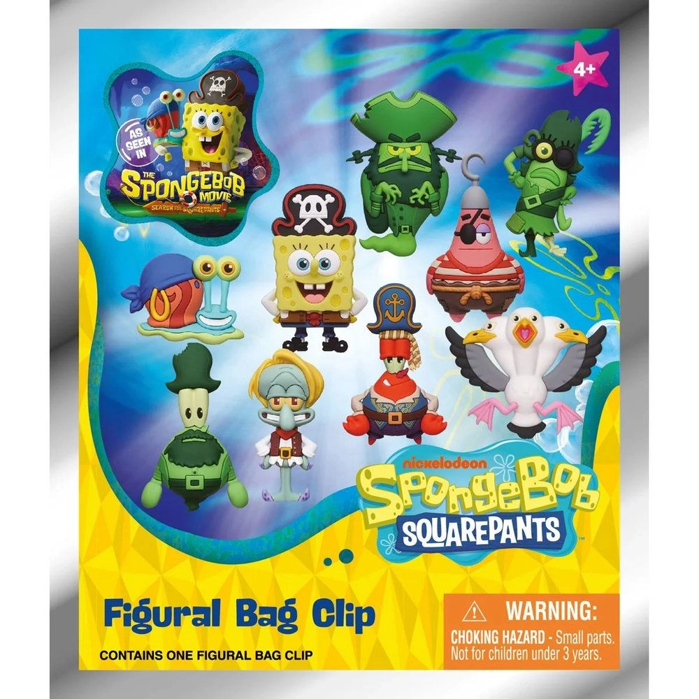 Monogram Spongebob Movie 3D Foam Bag Clip - 4+ 24pcs