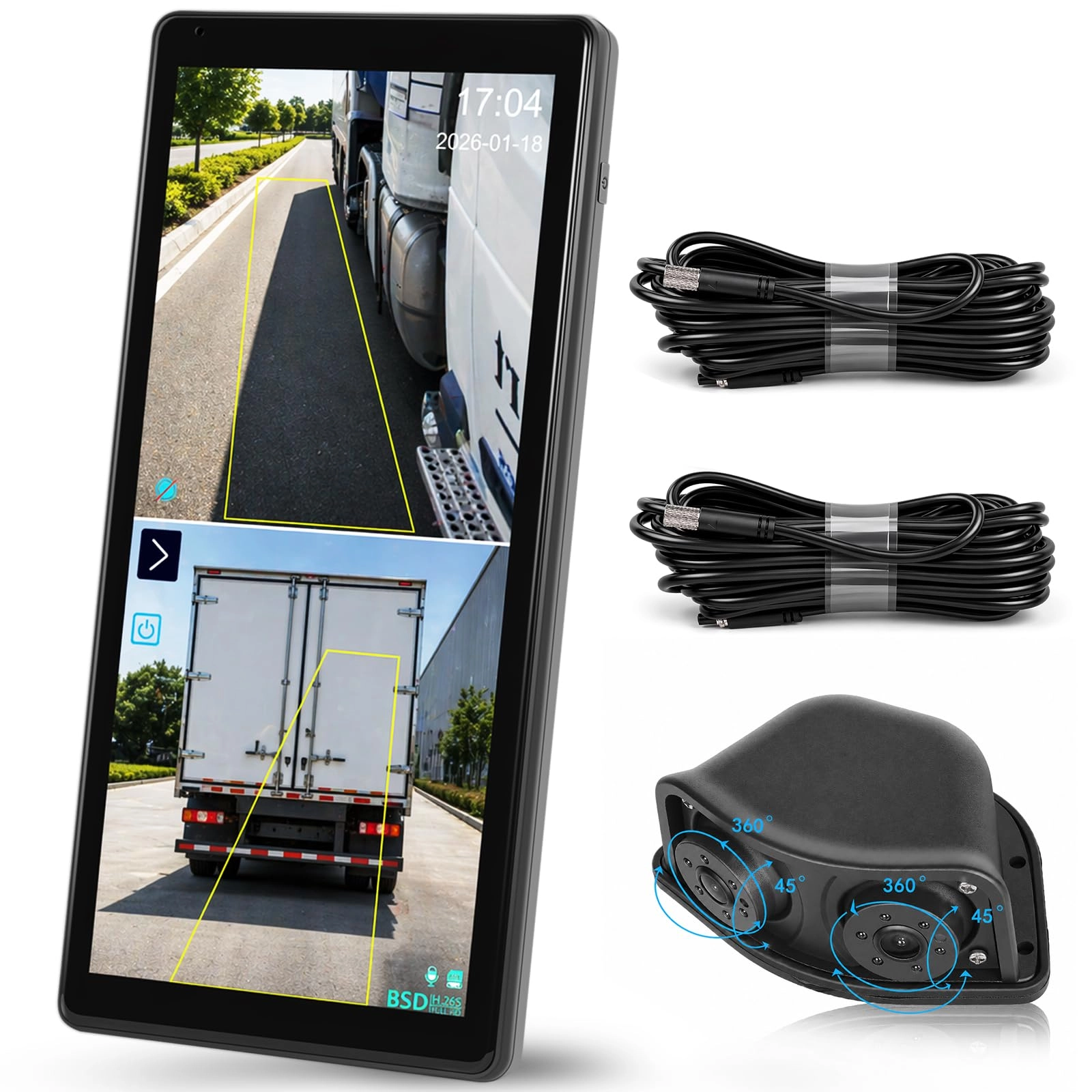 Hodozzy Reversing Camera - 1080P Night vision + Monitor - Wireless Carplay