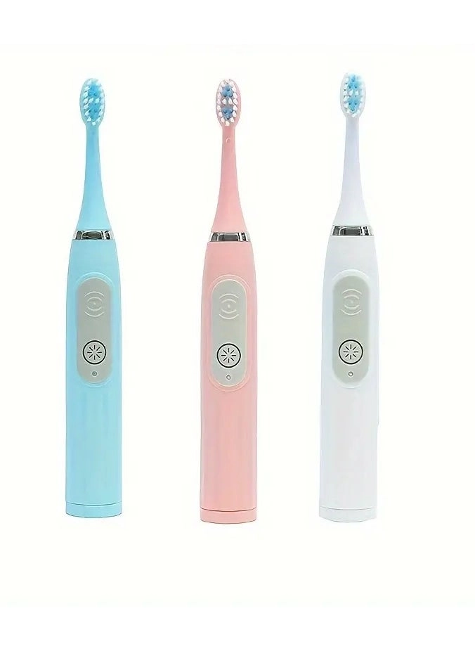 Electric Toothbrush - 2 Soft Bristle Brush Heads Travel