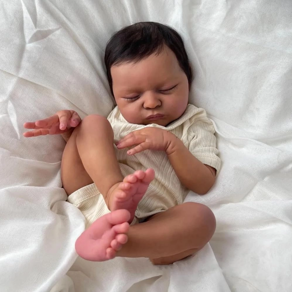 Laura Reborn Baby Doll - 20 inch Vinyl Dark Brown Ages 3+