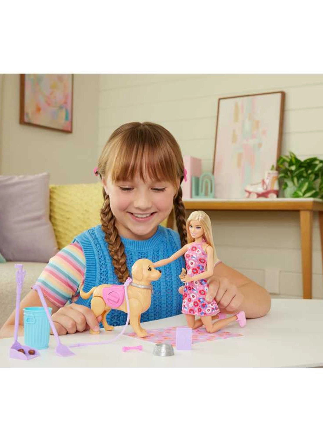 Walk & Potty Pup - walks and goes potty + Malibu Doll