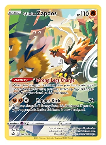 Crown Zenith Tin - Galarian Zapdos - 1 Foil Card 5 Booster Packs