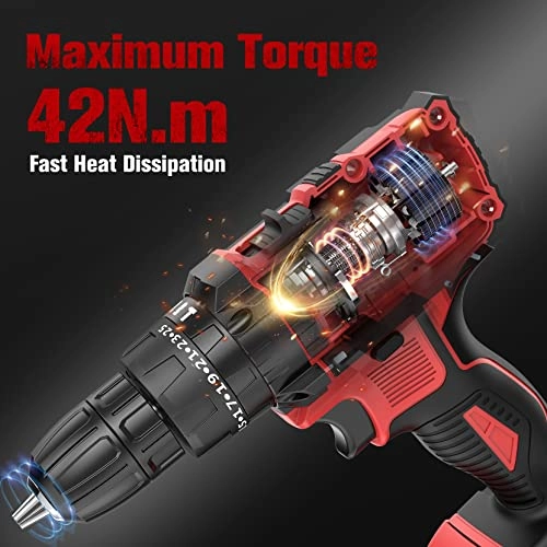 Cordless Drill Set - 2000mAh 21V