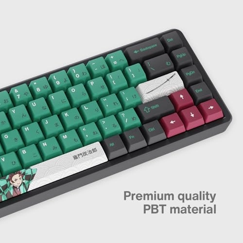 Demon Slayer Kimetsu No Yaiba Tanjiro PBT Dye Sub Keycaps - US Wired