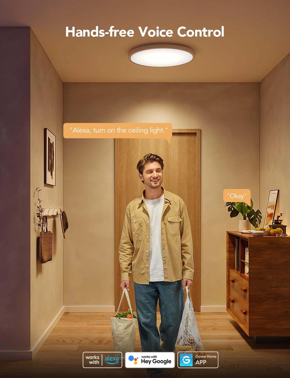 Smart Ceiling Light - 2200K-6500K Dimmable Pack