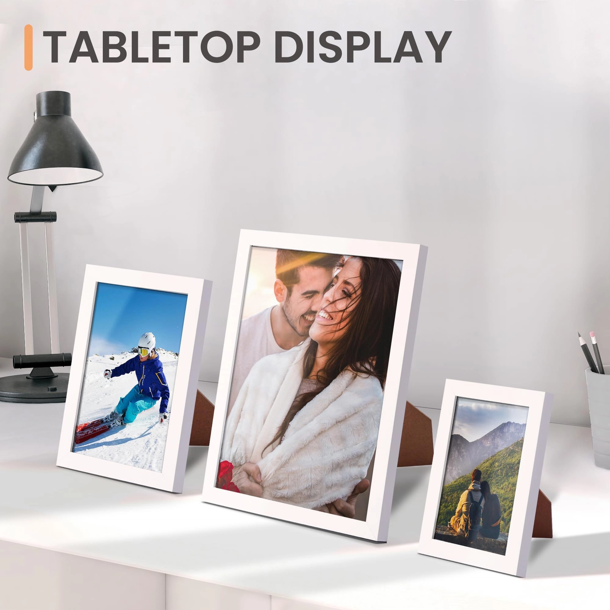 10 Pack Picture Frames - 8x10, 5x7, 4x6