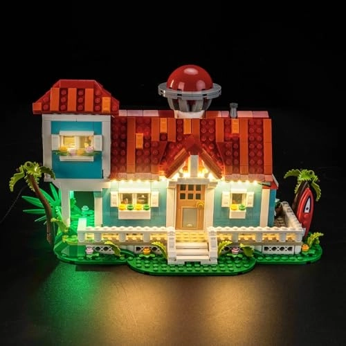 LED Light Set - Compatible with 43268 Lilo and Stitch Beach House USB cable and battery case