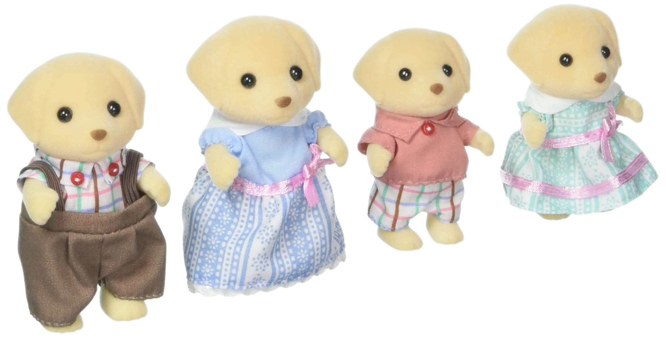 Calico Critters Yellow Labrador Family - Dollhouse Figures Collectible Toys