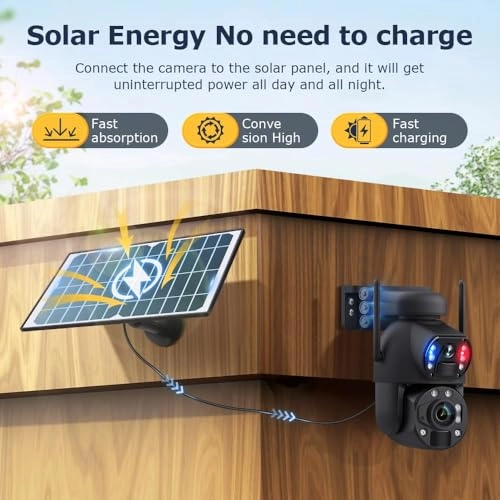 Solar Security Cameras Wireless Outdoor 6MP