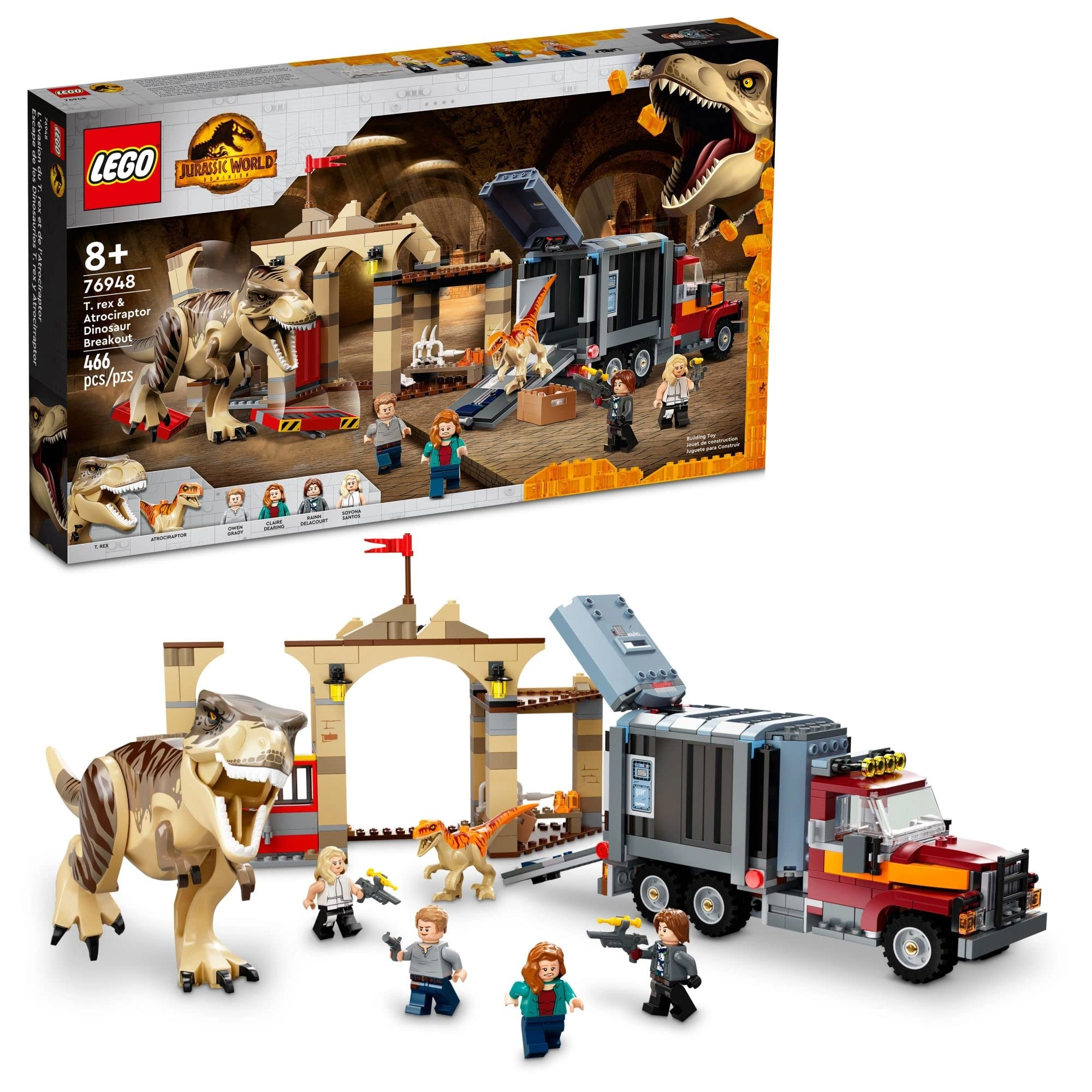 LEGO Jurassic World T. rex & Atrociraptor Dinosaur Breakout (76948)