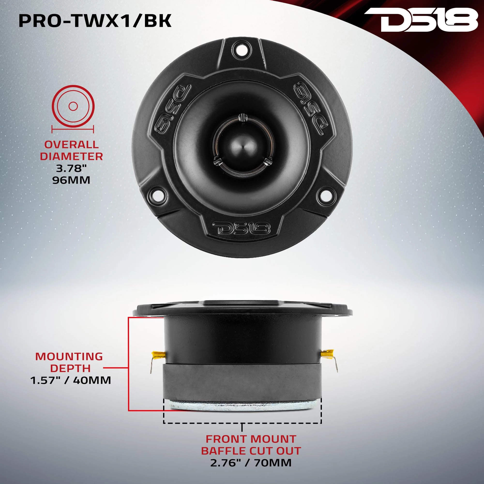 PRO-X6.4BM - 6.5" Midrange + PRO-TWX1ferrite - 1" Tweeters