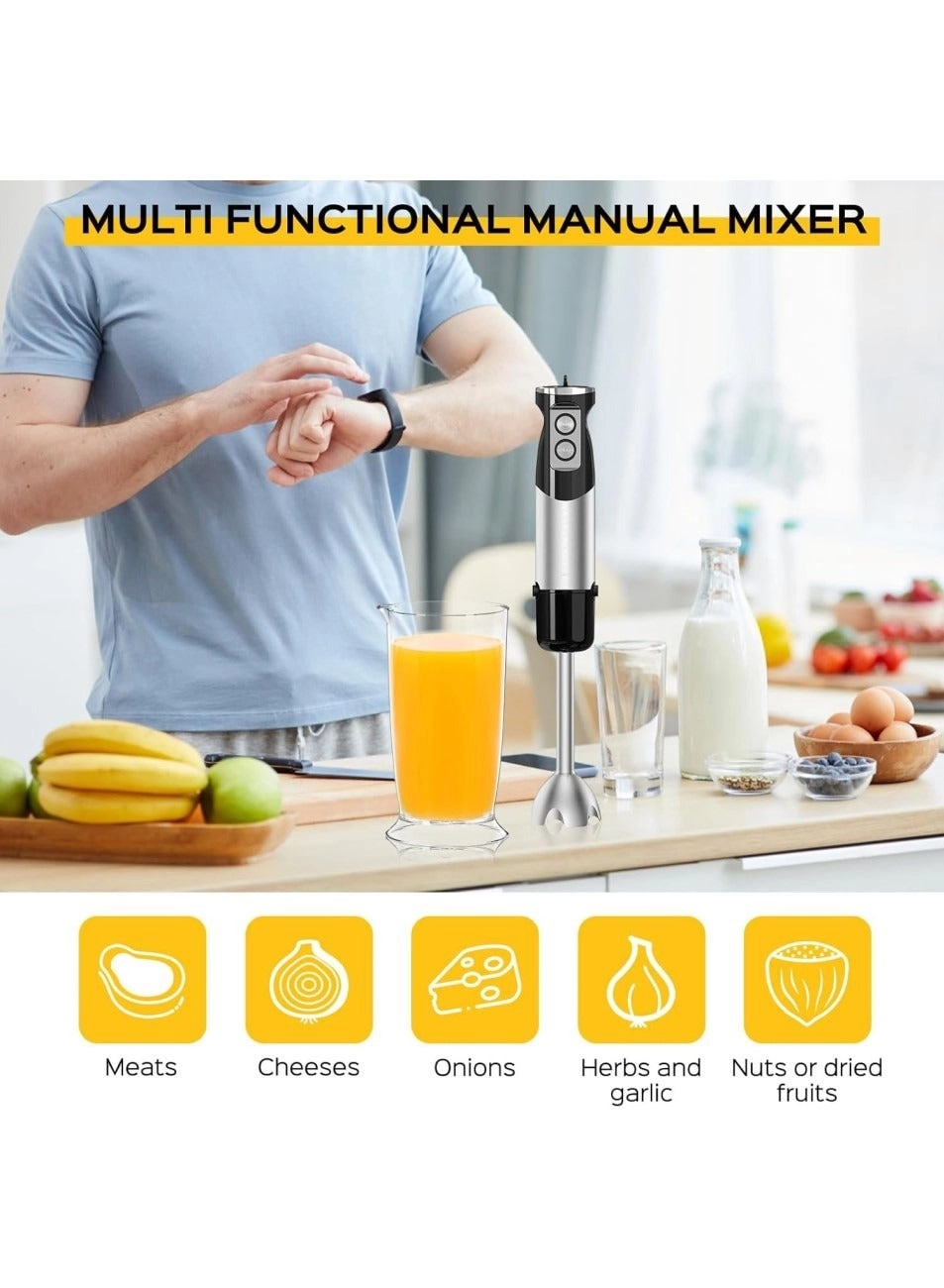 HB-8001 - 5-in-1 Hand Immersion Blender
