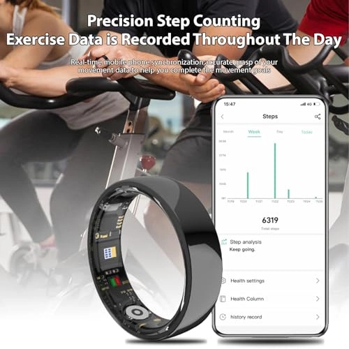 Smart Health Ring - Ceramic Charging Case Sleep Monitor