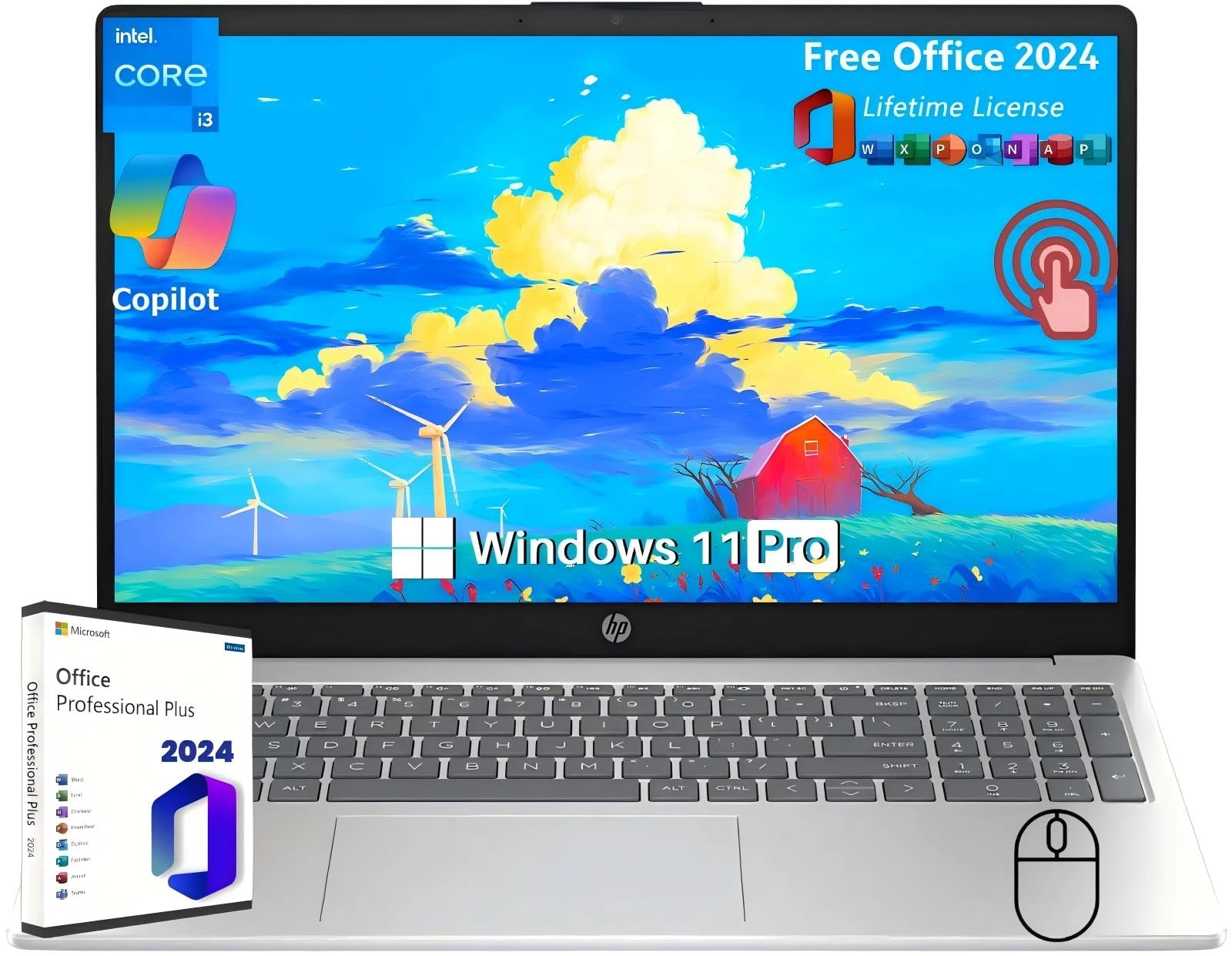 HP 15.6" Touchscreen Laptop - 15.6'' 1 TB 64 GB i3-1215U