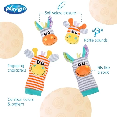 Jungle Wrist Rattle And Foot Finder - 0+Months Plush Jungle