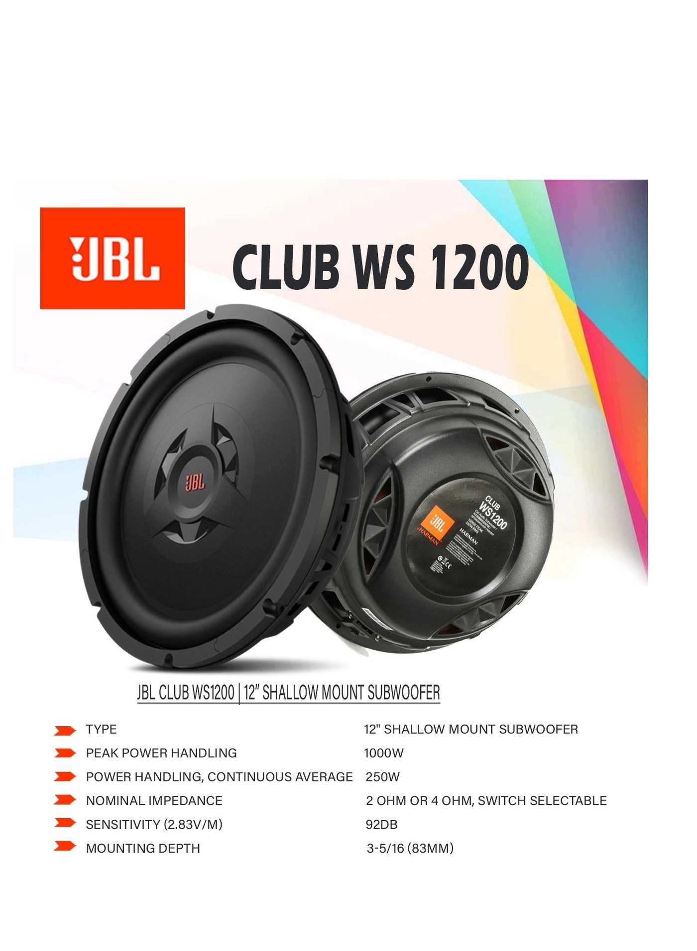 Club WS1200 - 1000W 12-inch