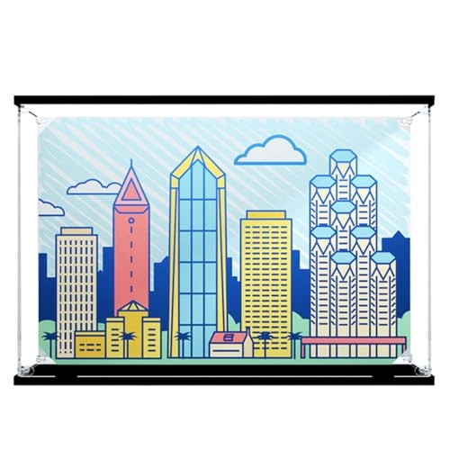 Acrylic Display Case - for 41704 Model Dust-proof With Background+upper Light Box