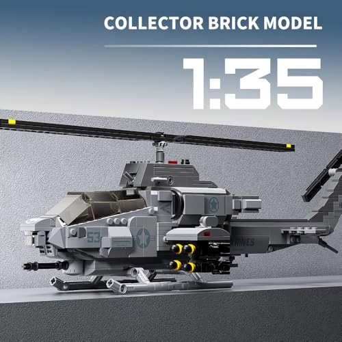 AH-1W Super Cobra (M8024) - 958 Pcs 1:35 Helicopter Building Kit
