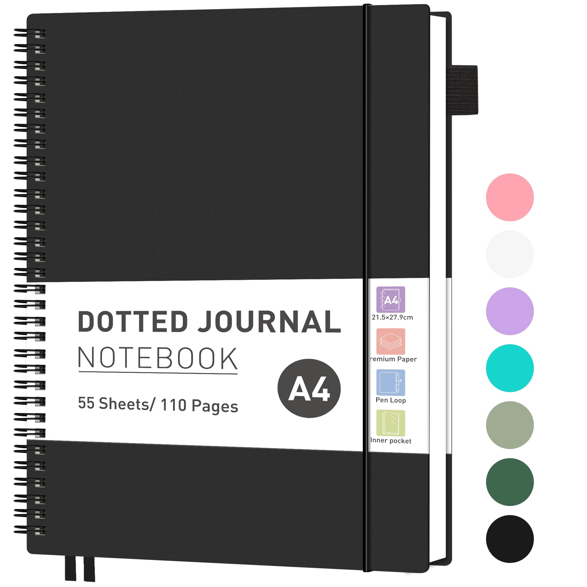 Bullet Dot Journal A4 Spiral - Dotted 55 Sheets