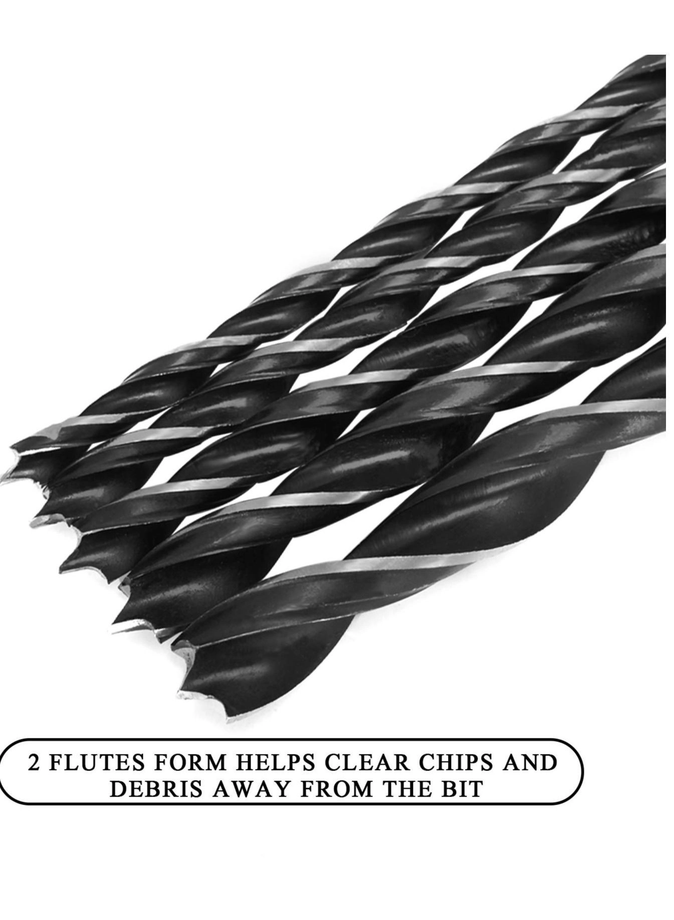 Brad Point Drill Bits - Carbon Steel 7 Pieces 4mm, 5mm, 6mm, 7mm, 8mm, 10mm, 12mm