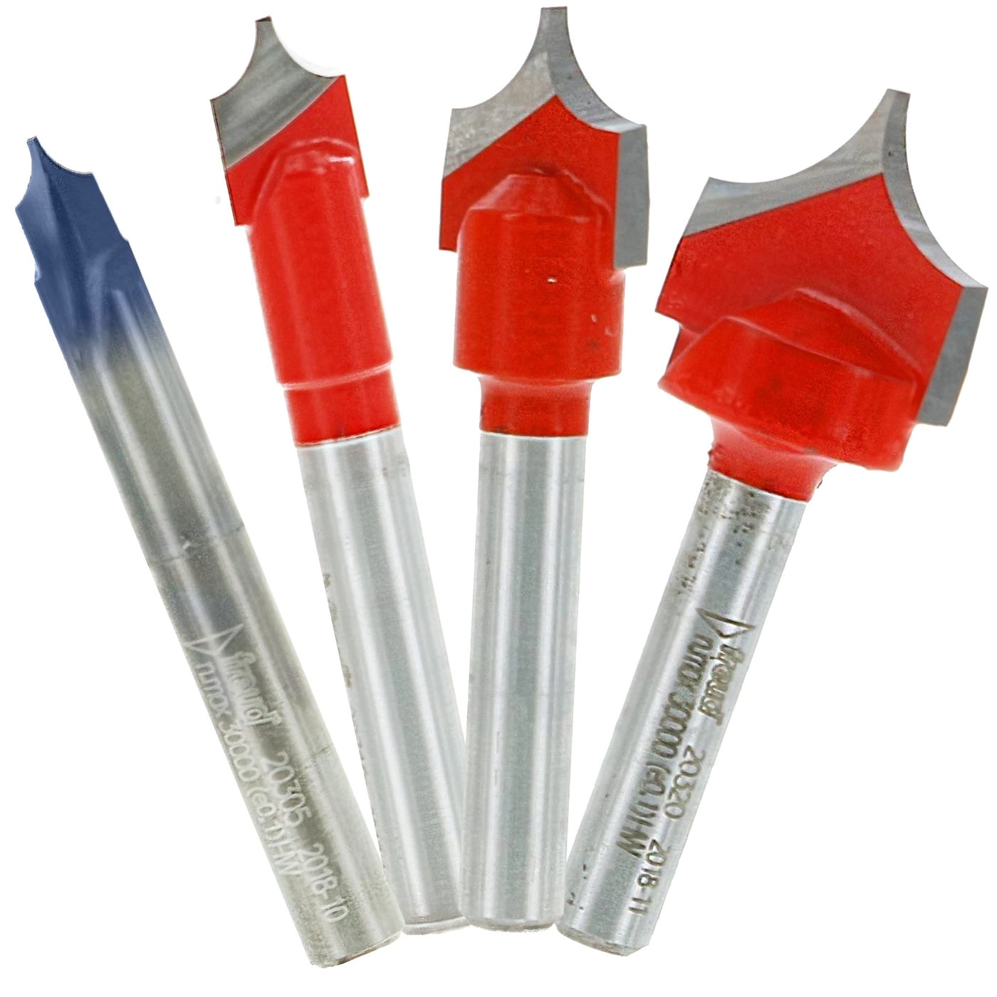 Freud Radius V Groove Bit Set - 1/4"" 4 Piece