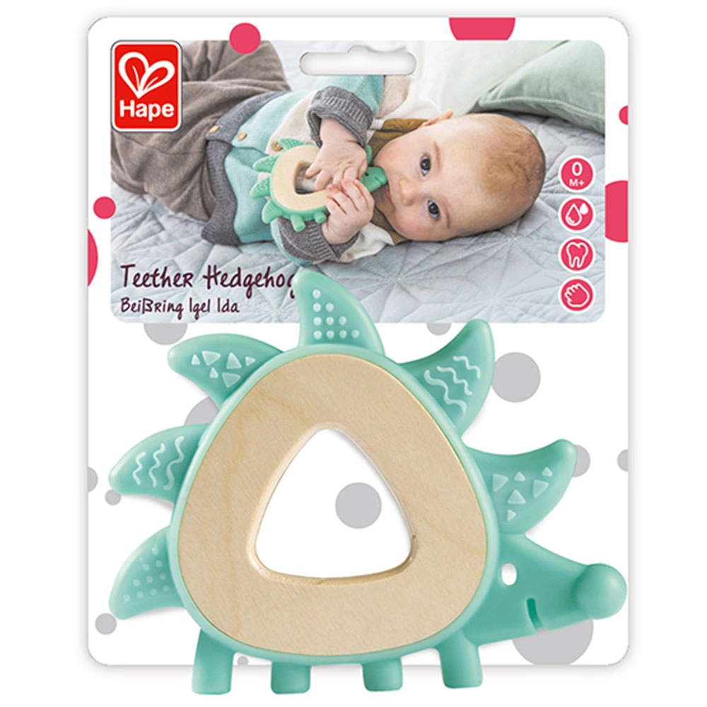 Teether Hedgehog - Green FSC Certified
