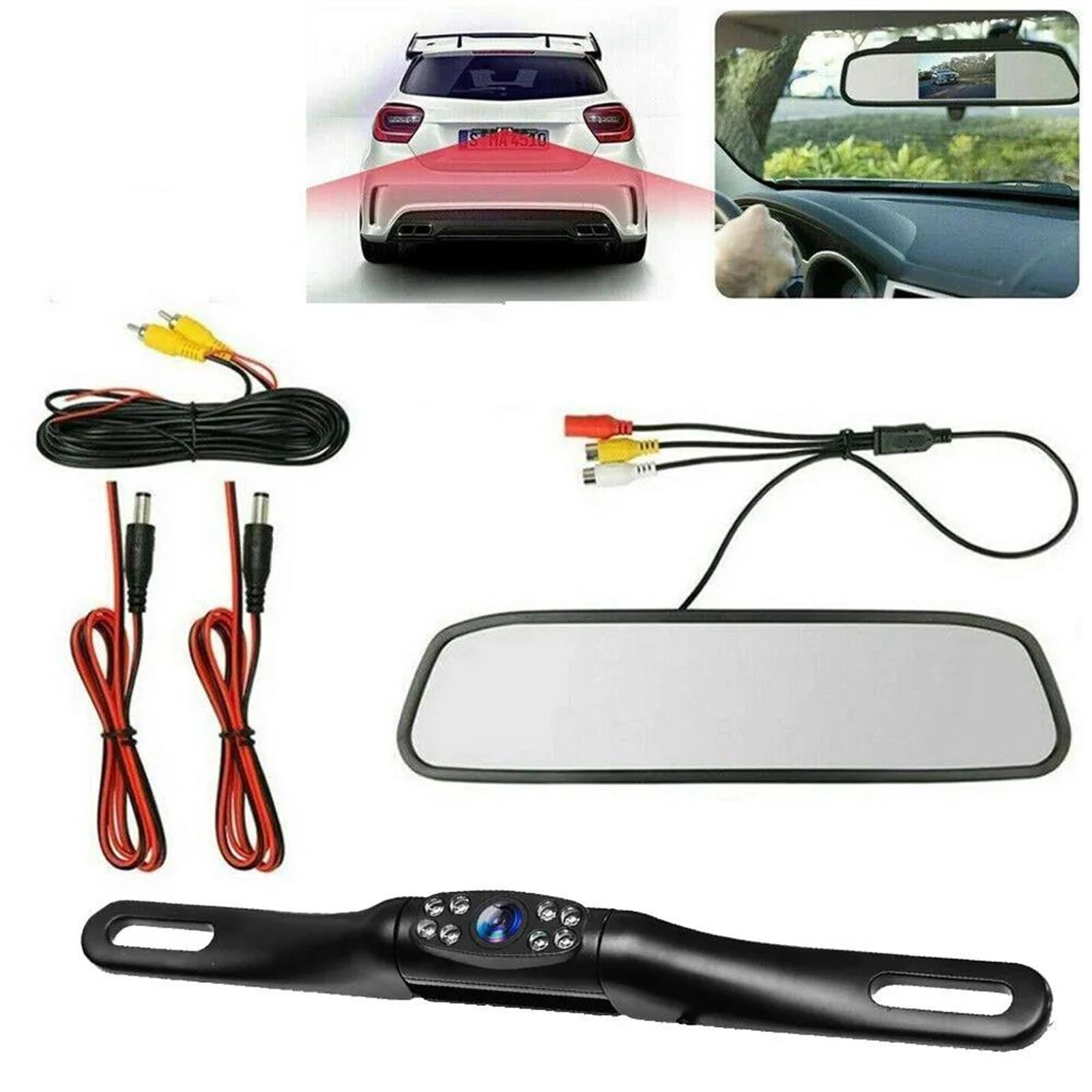 D FKGH 5 inch Car Mirror Monitor - 800*480