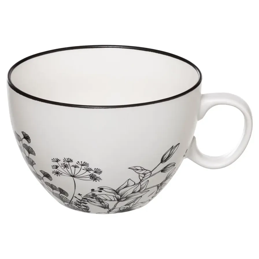 Natural Floral Pattern Mug - Assorted Colors 450 ml