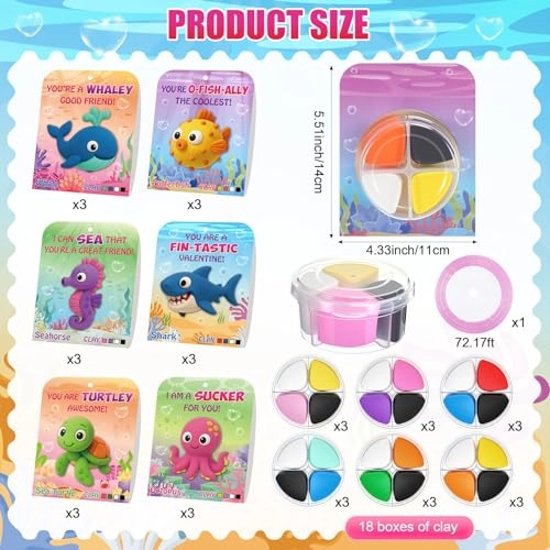 Air Dry Clay Kit - air dry clay 18 pcs.