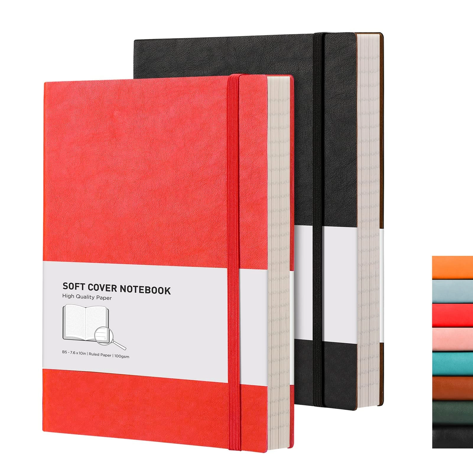 rettacy College Ruled Notebook B5 Softcover - Lined 408 Pages