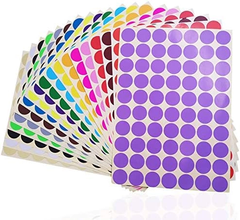 SourceTon Coding Circle Dot Labels - 2800pcs 3/4" Inch