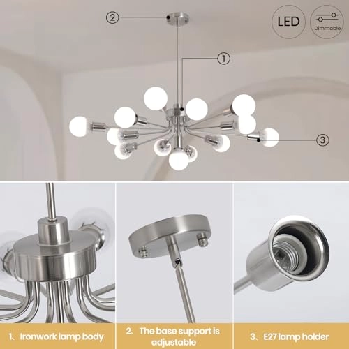 Sputnik Pendant Chandelier - 100cm to 130cm