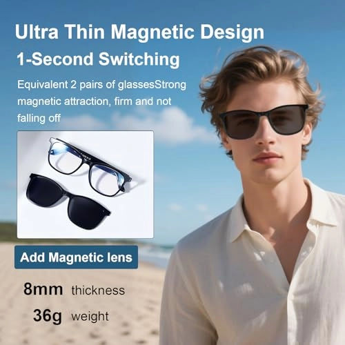 Smart Bluetooth Audio Glasses - Dual Speaker Open Ear