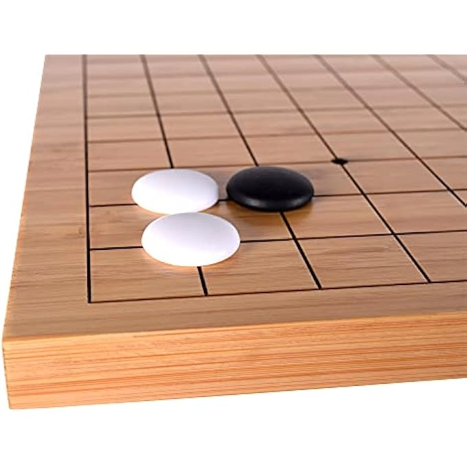 Go Set - Reversible Bamboo 13 x 13 / 9 x 9 Board Melamine Stones