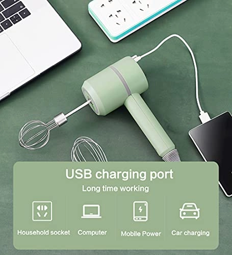 Hand Mixer - USB Rechargeable 3 Speed Pink