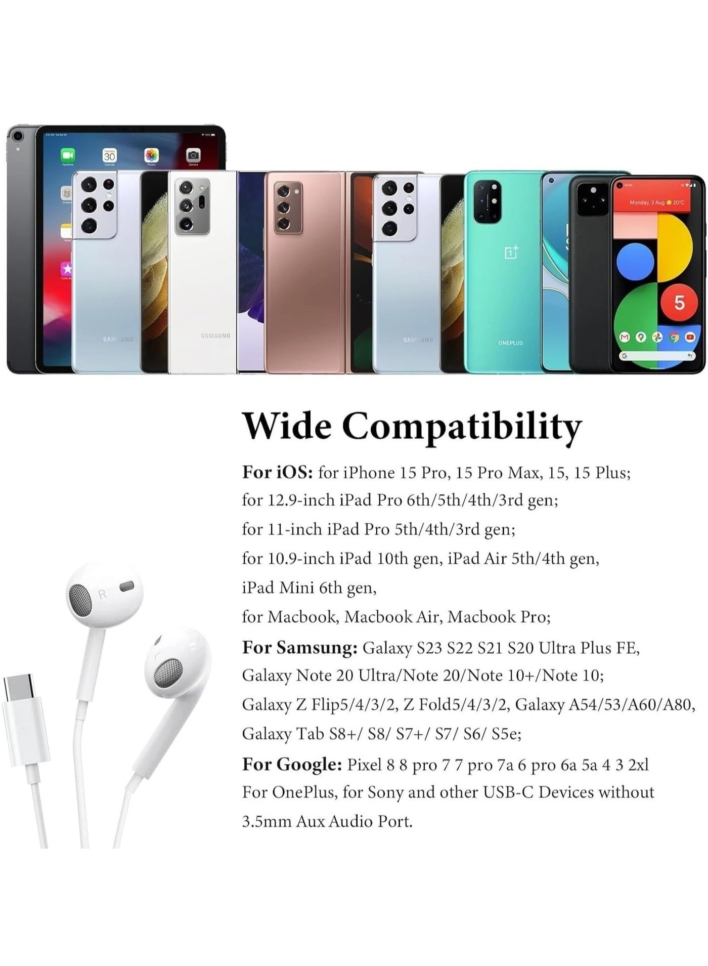 Type-C Earphones Wired Earphone