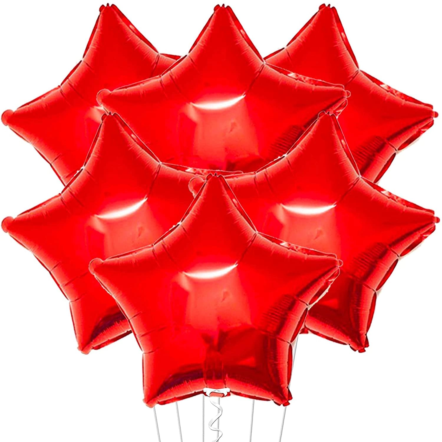 Star Foil Balloons - 6-Pieces Wedding Anniversary Birthday
