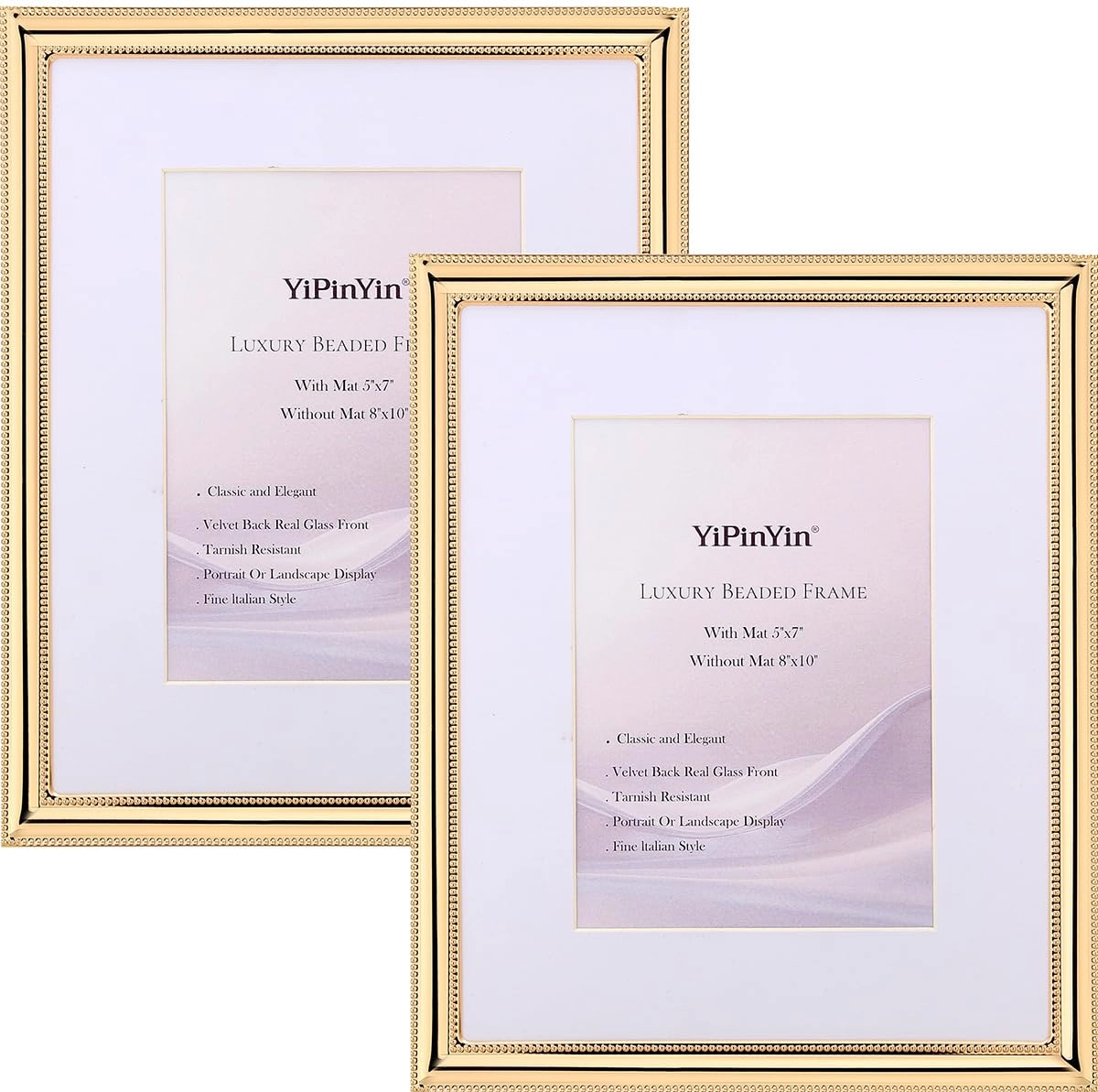 yipinyin Photo Frame - 8x10 Mat 5x7 2PK
