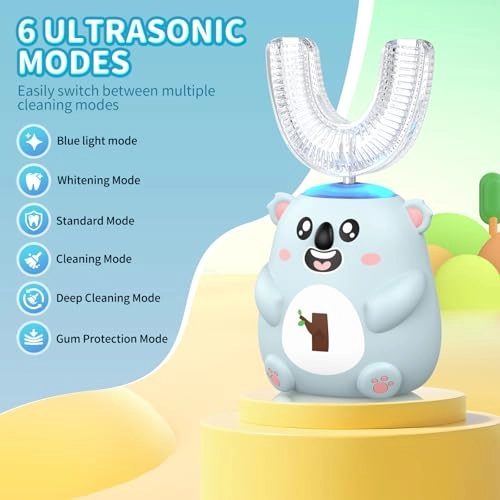 U-Shaped Sonic Electric Toothbrush - 360° 6 Modes IPX7 Waterproof