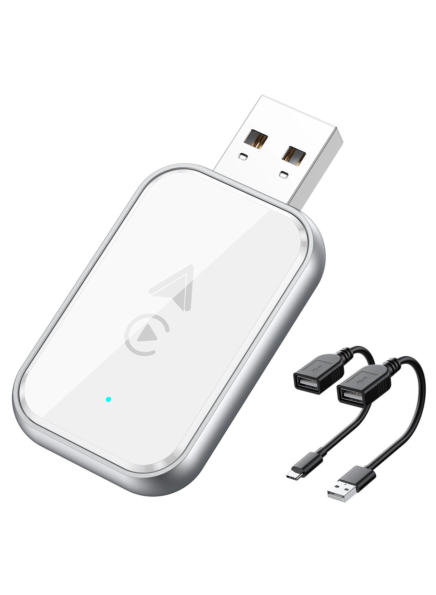 Kingone Wireless CarPlay and Android Auto Adapter - 2-in-1 Wired to Wireless