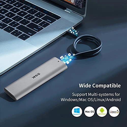 M.2 NVMe Enclosure - USB C 3.2 Gen 2 10Gbps Tool-Free
