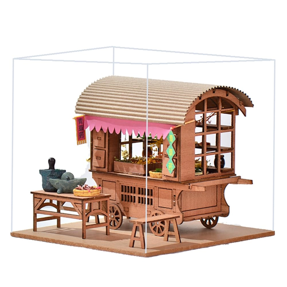 TOPBSFARNY Vintage Trolley Shop - Qingcao Pharmacy-with Cover