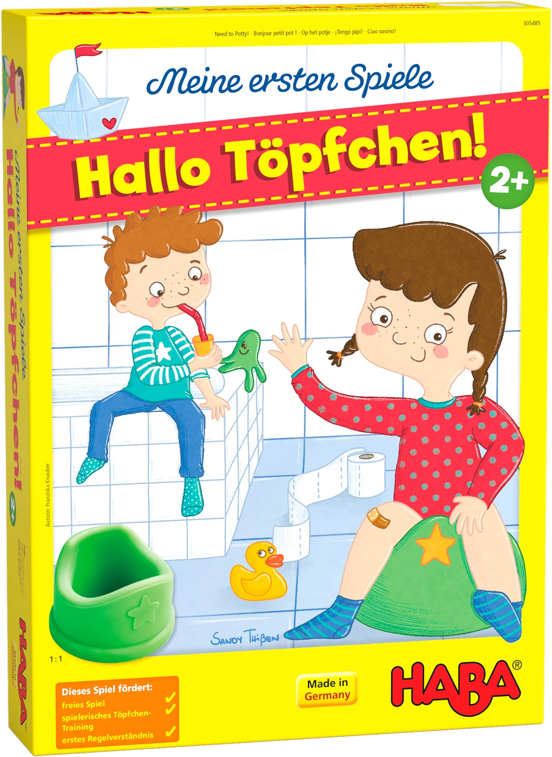 HABA My Very First Games: I Need to Potty - 3D game box includes potty